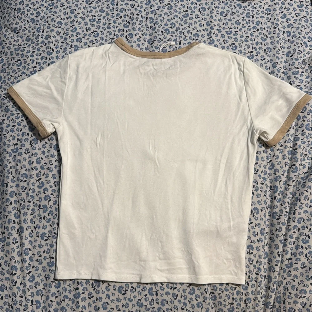 Mango Ringer Contrasting Collar T-Shirt - Picture 3 of 4
